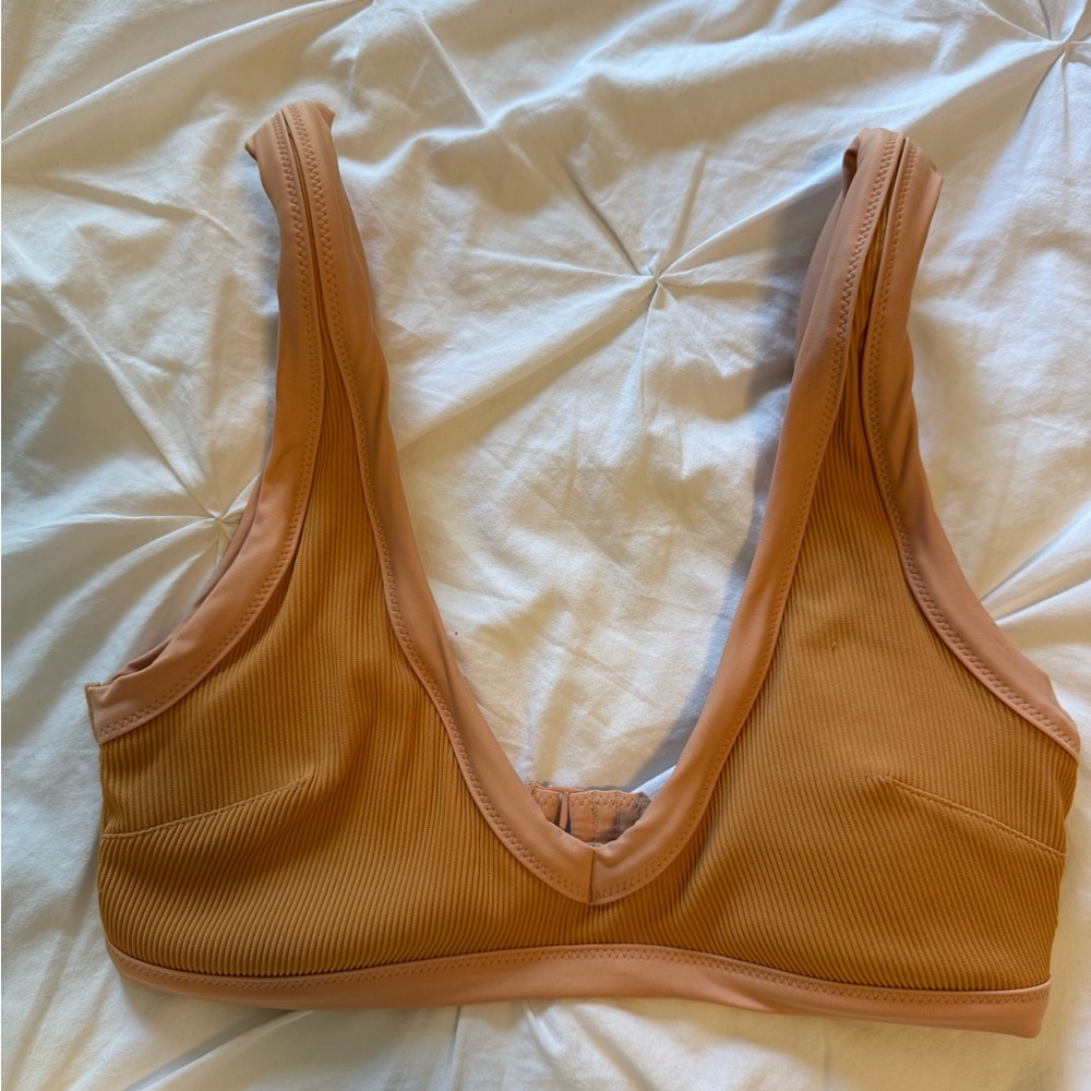 Aerie Tan Seamless Bra with Wide Straps